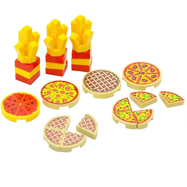 City Food Building Blocks Set Play Food MOC Bricks