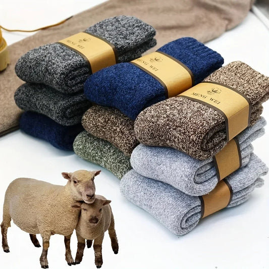 Thick Towel Mid Calf Warm Socks Men Snow Boot Socks