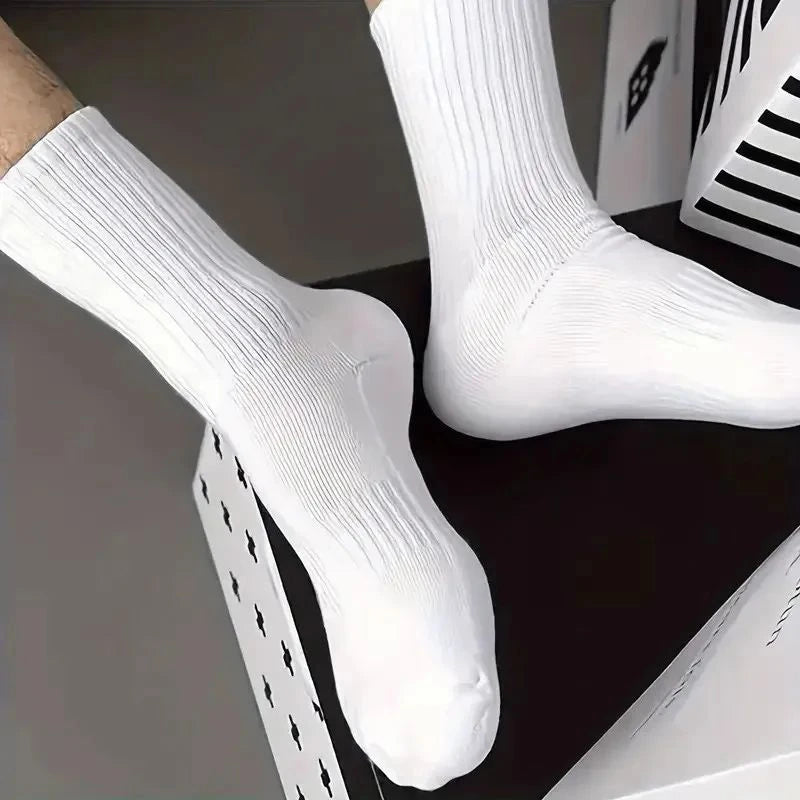 Men Breathable Crew Sports Socks Sweat Absorbing Pack
