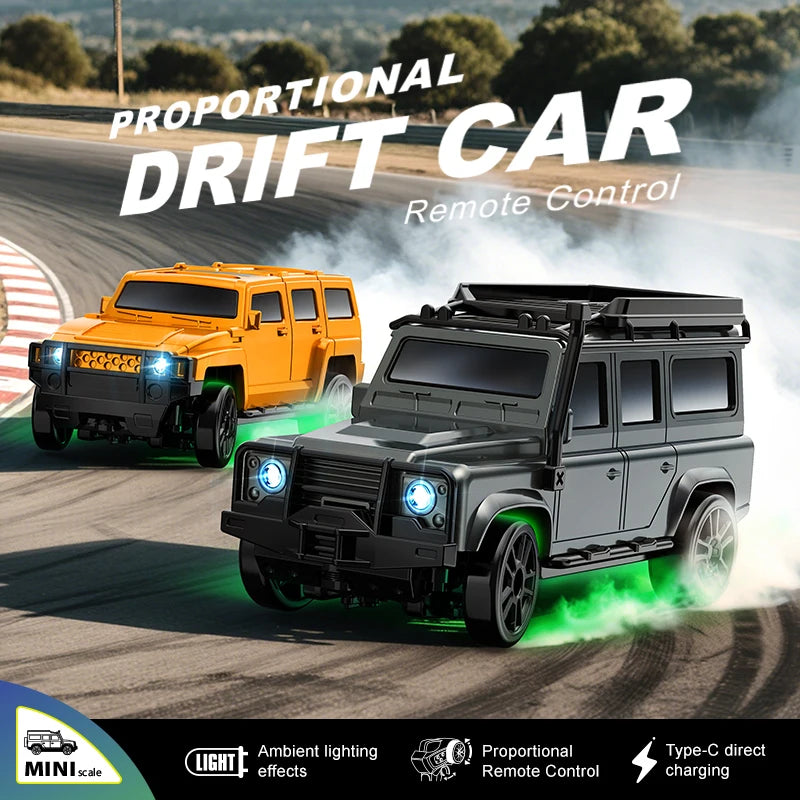 1/64 RC Drift Car: 4WD Desktop Mini Remote Control Racing Toy
