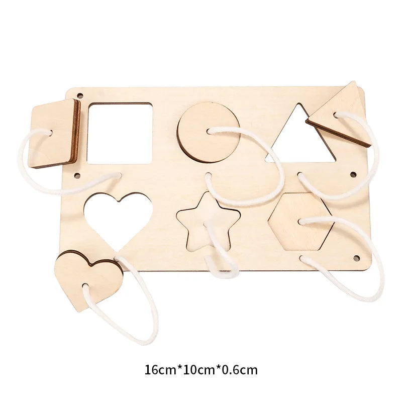 Wooden Busy Board Accessories Life Skills Training Board