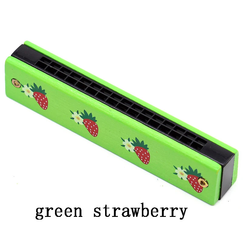 Children Wooden Harmonica Toy Beginner Music Instrument
