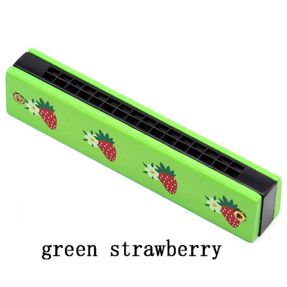 Children Wooden Harmonica Toy Beginner Music Instrument