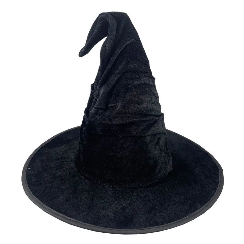 Large Black Wicked Witch Hat for Women,Halloween Witch Cap Cosplay Costume Accessory for Party Favor