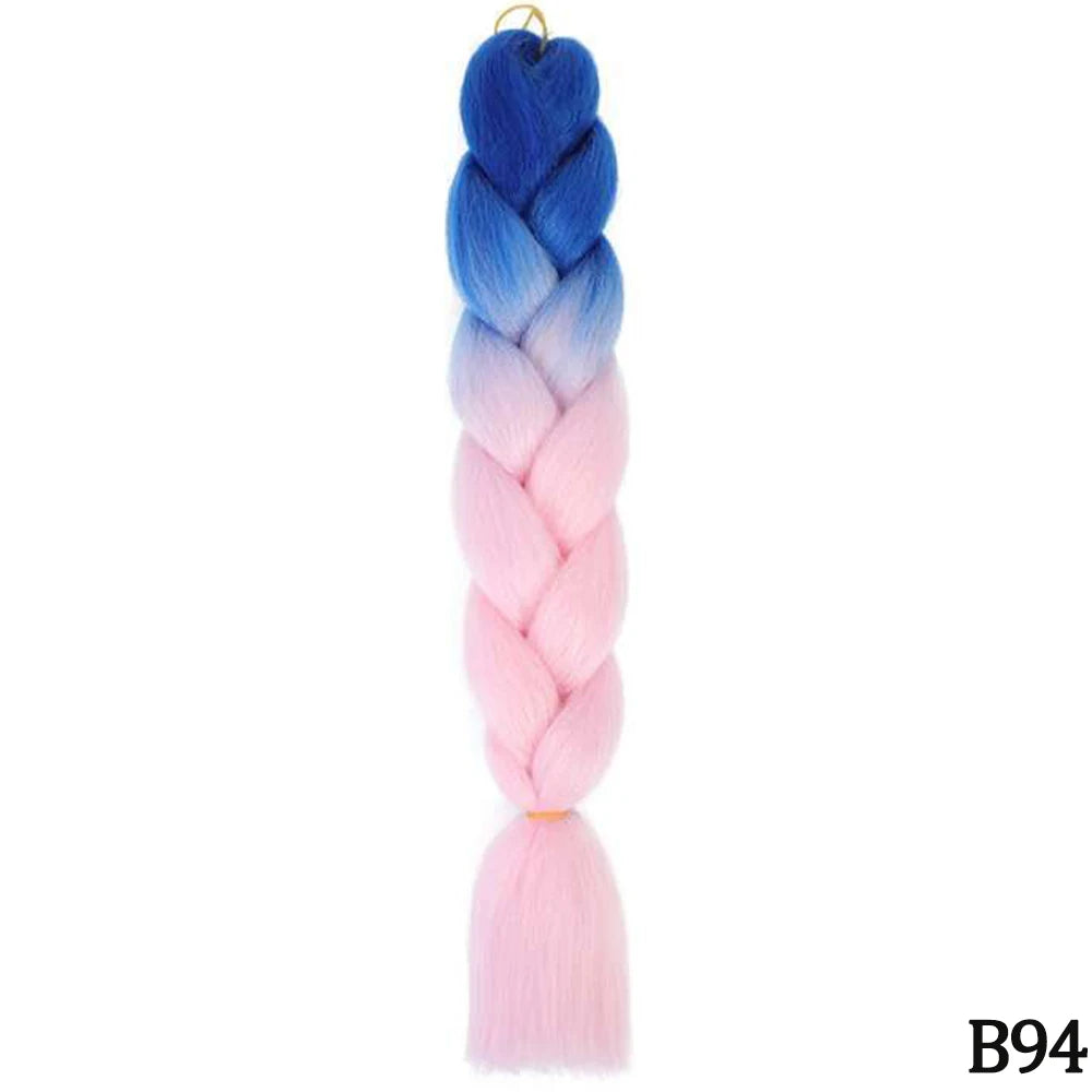 24 Inch Jumbo Braiding Hair Synthetic Afro Ombre Extensions