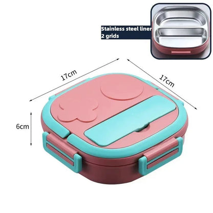 304 Portable Stainless Steel Lunch Box Microwavable Bento Container