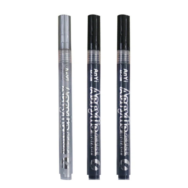 Acrylic Markers Paint Pen Set Extra Fine Tip Art Markers 3Pcs