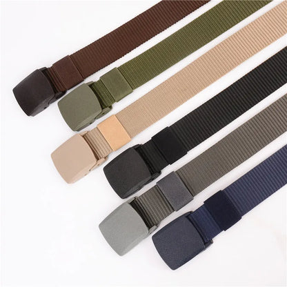 38mm Tactical Waist Belt Unisex Lightweight Weave Fabric with Plastic Buckle for Airport Security Men Women Camouflage Style