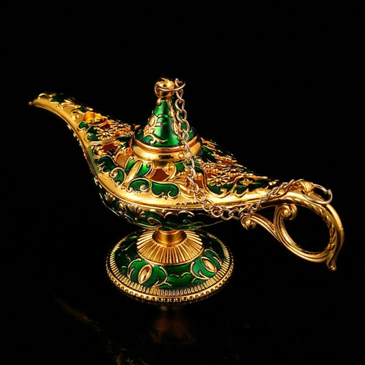 Vintage Metal Wishing Lamp Decor Halloween Christmas Craft