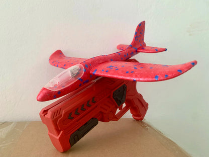 Foam Catapult Plane Launcher Toy Glowing Flying Aircraft