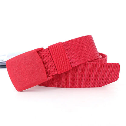 38mm Tactical Waist Belt Unisex Lightweight Weave Fabric with Plastic Buckle for Airport Security Men Women Camouflage Style