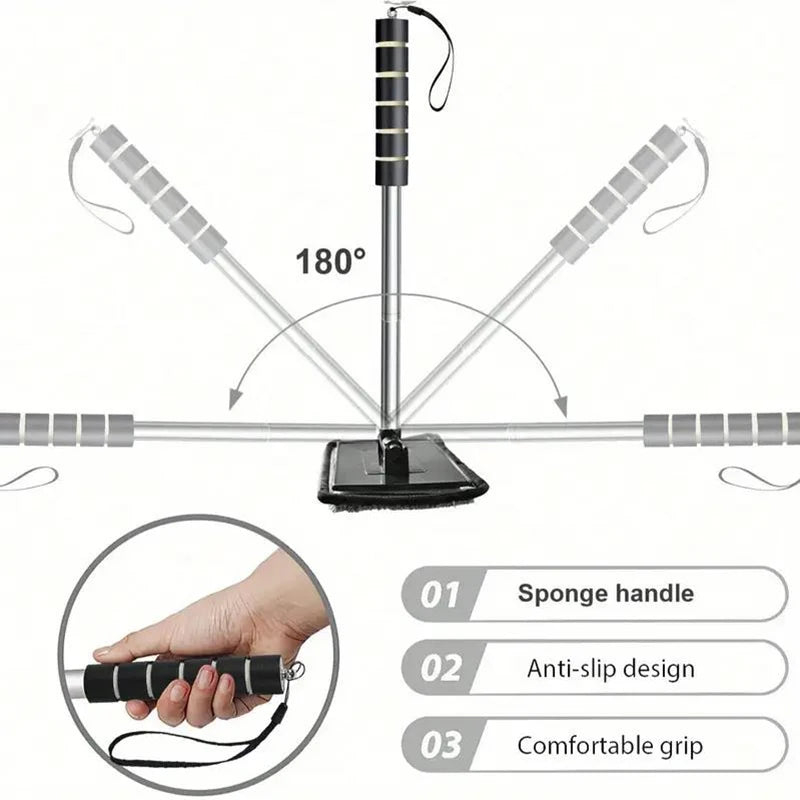 Telescopic Automobile Glass Wiper Scraping Tool Clean Brush