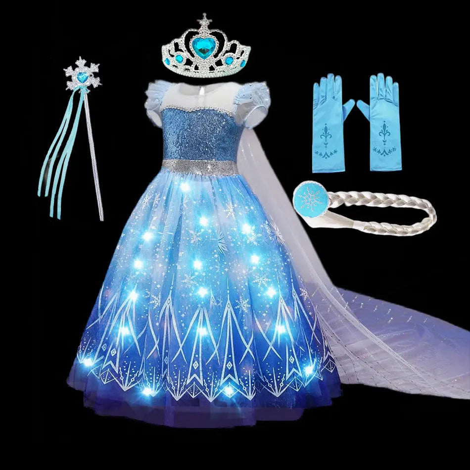 Light Up Princess Halloween Glowing Dress LED Party Gown