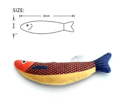 Catnip Fish Cat Plush Toy Interactive Teeth Grinding Chew
