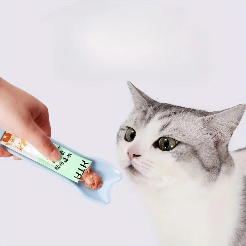 Cat Strip Squeeze Spoon Feeder Lickable Treat Tool