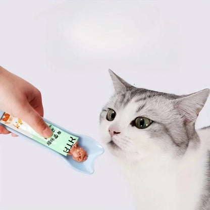 Cat Strip Squeeze Spoon Feeder Lickable Treat Tool