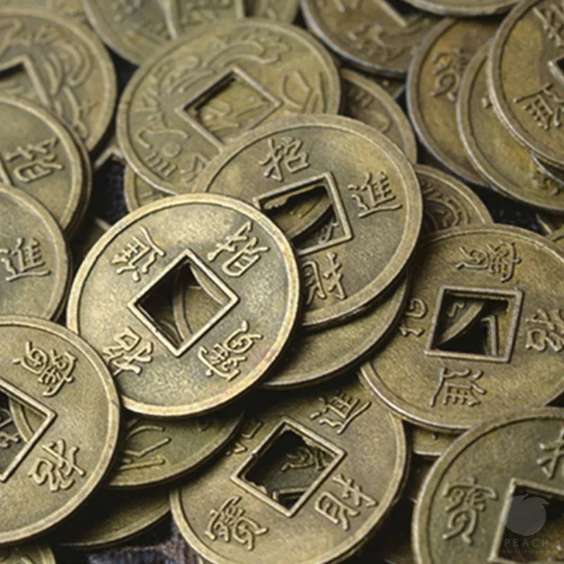 100 Pcs I Ching Coins – Ancient Chinese Feng Shui Craft Coins for Wealth, Health & Lucky Charm