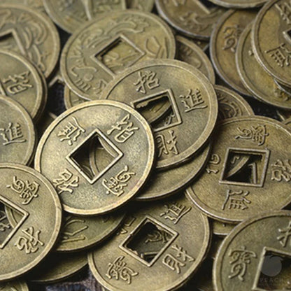 100 Pcs I Ching Coins – Ancient Chinese Feng Shui Craft Coins for Wealth, Health & Lucky Charm