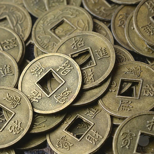 100 Pcs I Ching Coins – Ancient Chinese Feng Shui Craft Coins for Wealth, Health & Lucky Charm