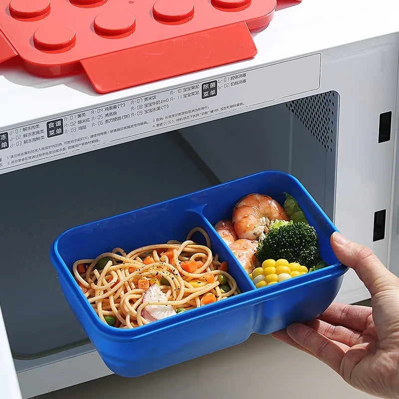 Building Blocks Bento Box for Kids Creative Sealed Outdoor Picnic Container