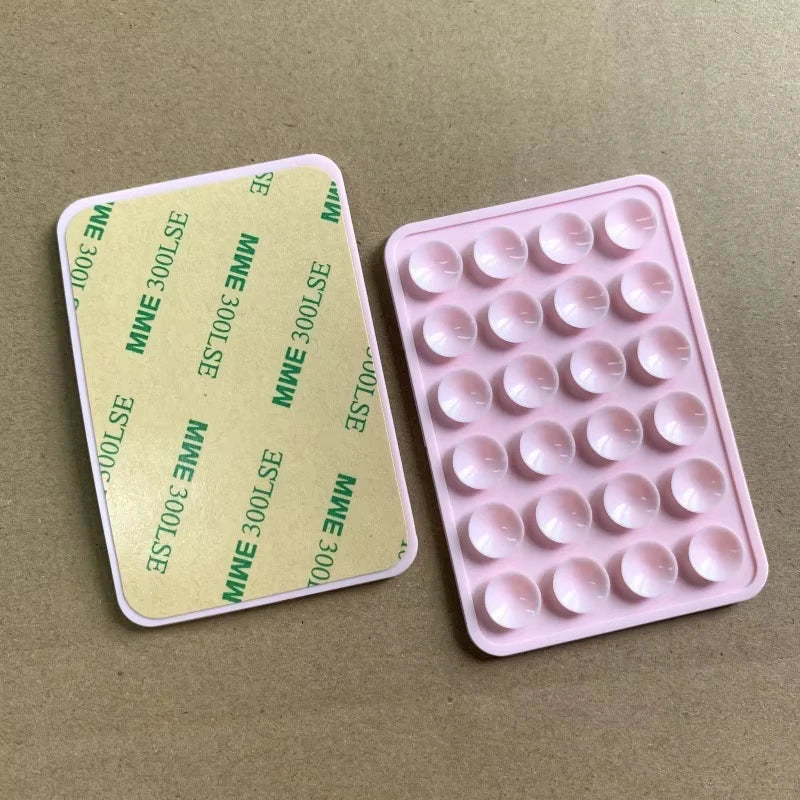 Multifunctional Mobile Phone Silicone Suction Cup 24 Square Mobile Phone Single-Sided Case Anti-Slip Holder Mount Suction
