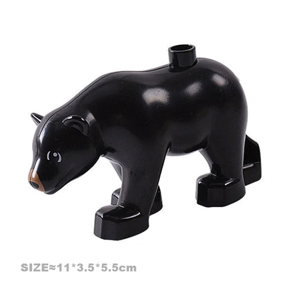 Big Size Building Blocks Cat Dog Pig Rabbit Model Accessories Compatible Bricks Farm Animals Set Assemble Education Toys For Kid