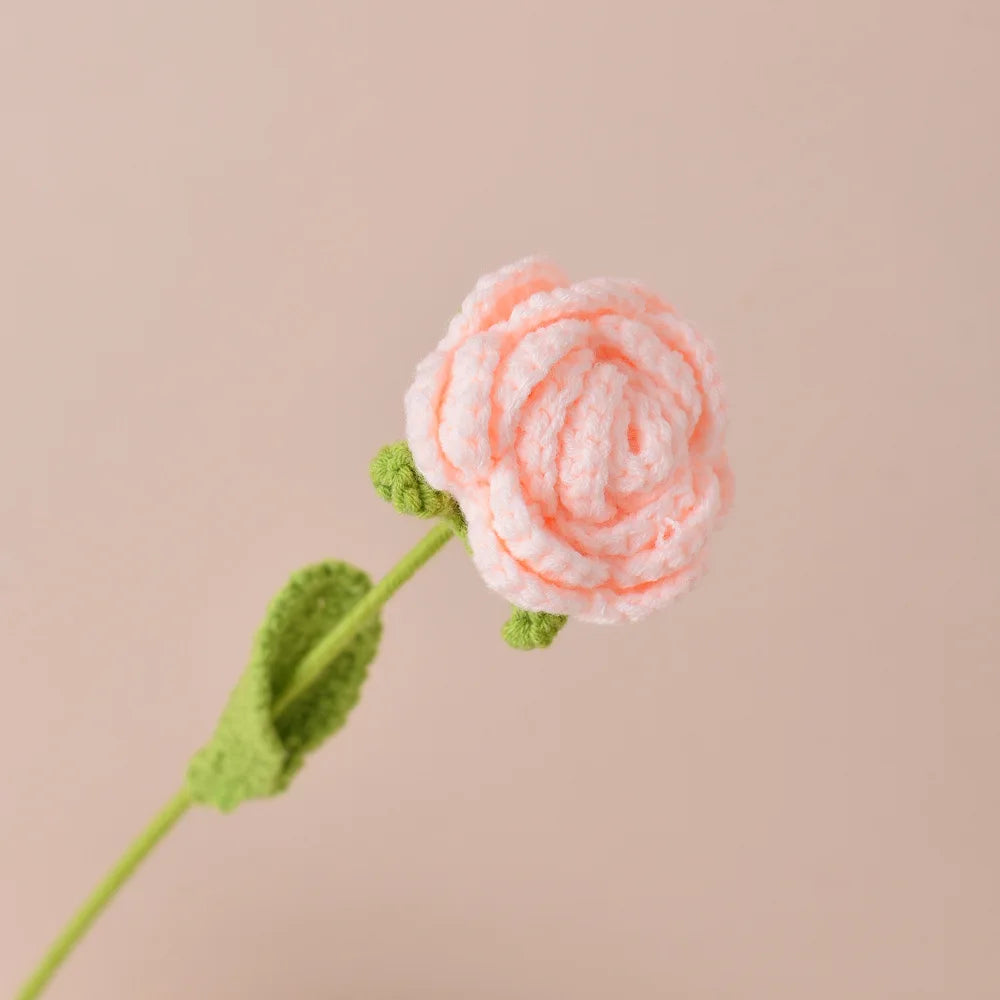 Knitting Flower Rose Tulips Daisy Bouquet Crochet Floral