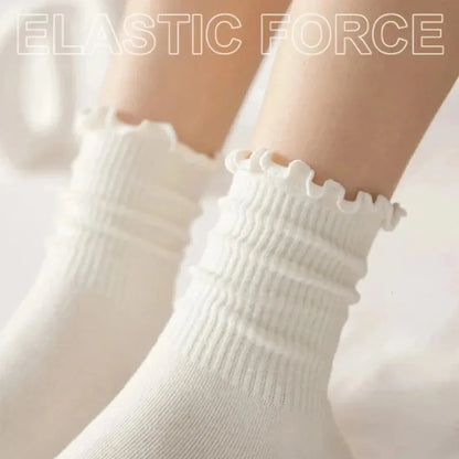 Women Ruffle Middle Tube Ankle Socks Breathable Set