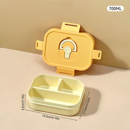 WORTHBUY Portable Plastic Lunch Box With Compartment Microwave Safe Fruit Salad Lunch Container Kid Student Leak-proof Bento Box