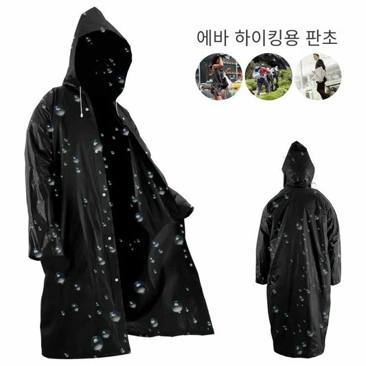 Waterproof EVA Unisex Raincoat Thickened Hooded Rainwear