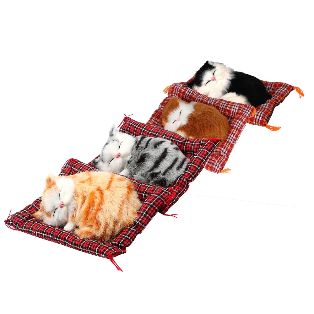 Simulation Sleeping Cat Dashboard Decoration Plush Ornament