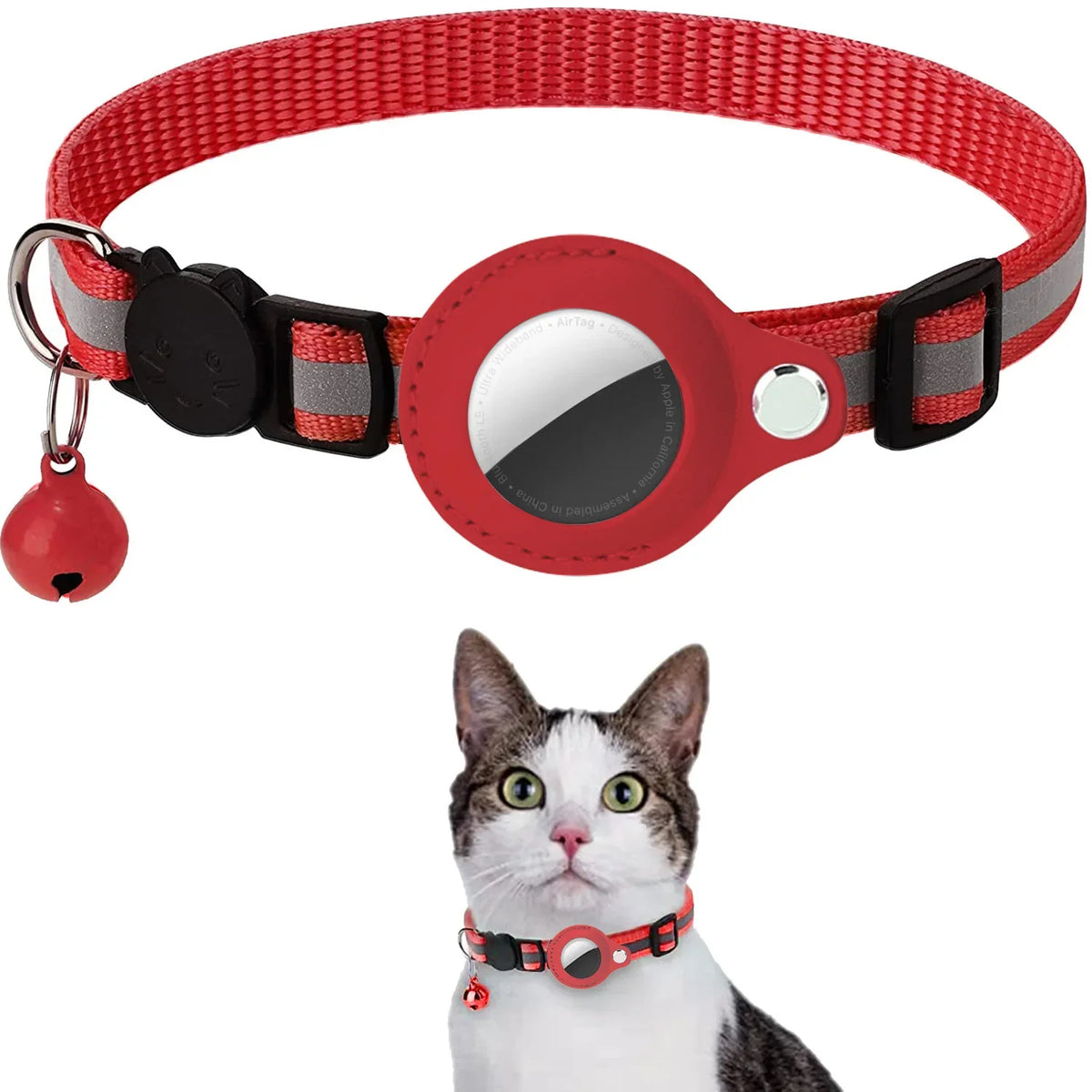 Cat AirTag Holder Collar Breakaway Reflective