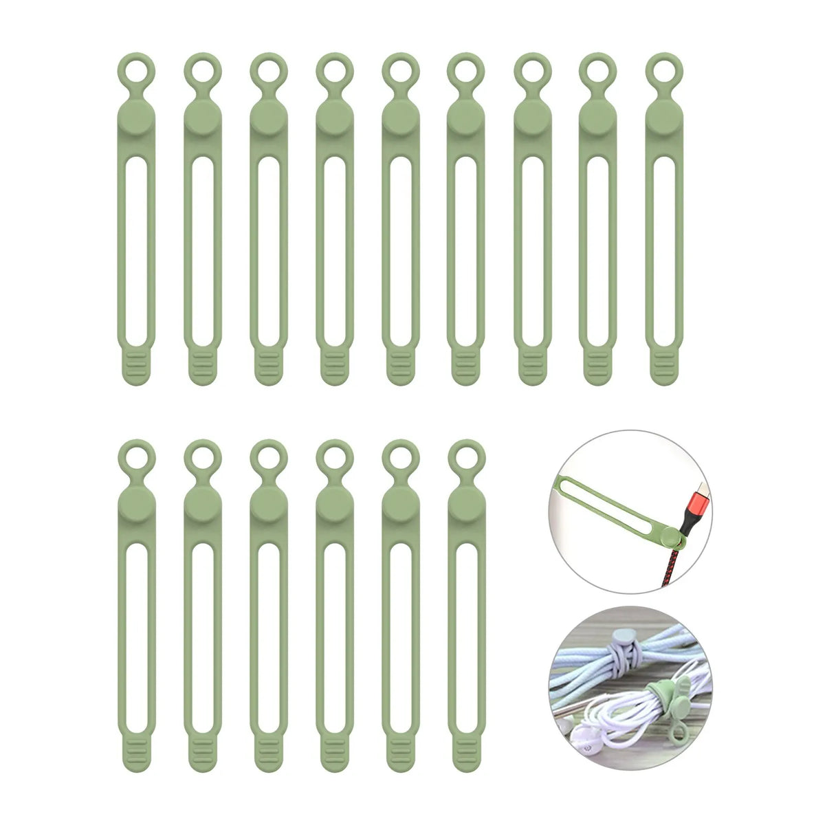 Silicone Cable Ties,Cord Organizer,Cable Straps,Reusable Cord Ties,Travel Cable Organizer ,Cute Elastic Tie, Wire Ties