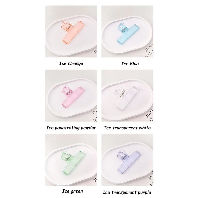 1Pc Creative Transparent Jelly Clip Storage Supplies Stationery School office supplies Storage clip
