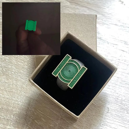 John Stewart Green Lantern Ring Cosplay High Quality Metal Ring For Men Metal Finger Jewelry Accessories Halloween Cosplay Gifts