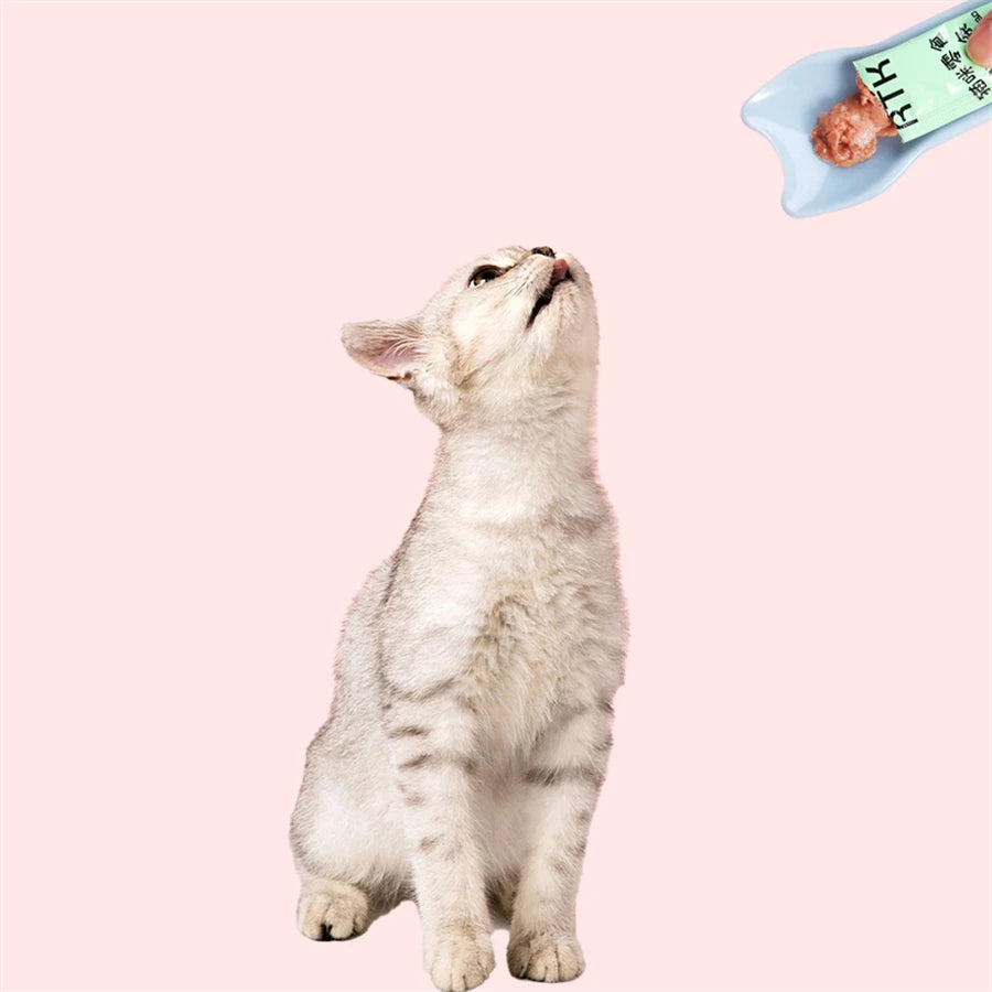 Cat Strip Squeeze Spoon Feeder Wet Treat Dispenser