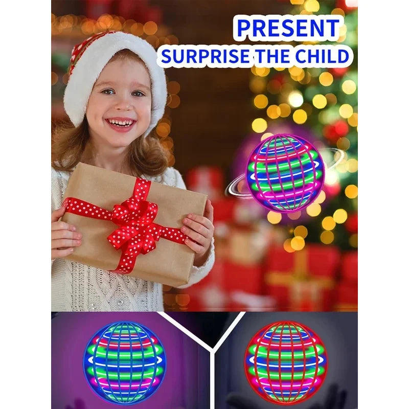Auto Spinning LED UFO Flying Ball Magic Orb