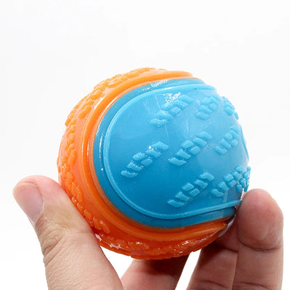 Soft TPR Squeaky Dog Ball Interactive Teeth Cleaning Toy