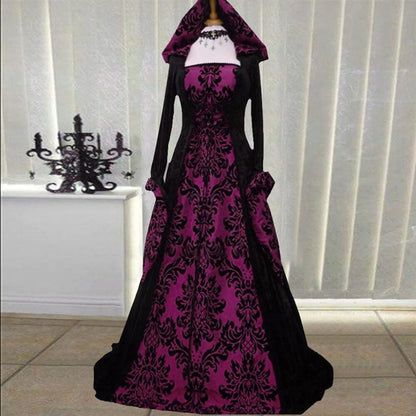 Costume Wicca Witch Medieval Dress Women Adult Plus Size Scary Cosplay Gothic New Wizard Halloween Costumes For Women