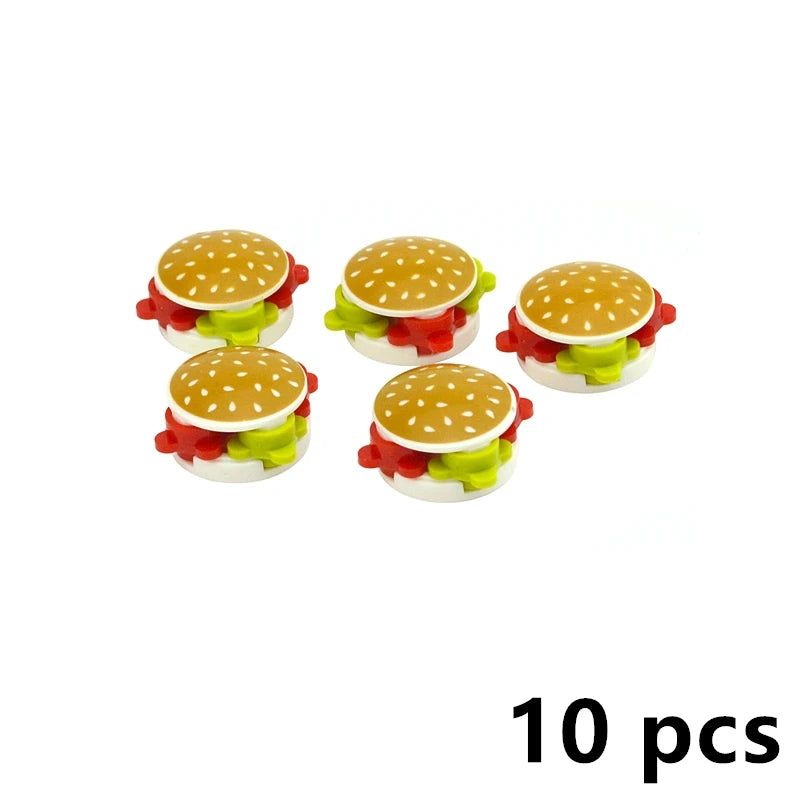 City Food Building Blocks Set Play Food MOC Bricks