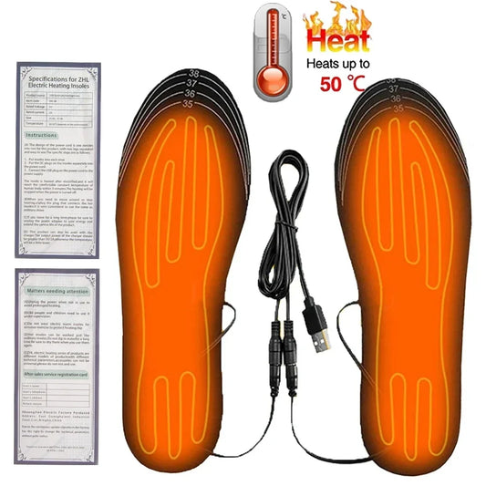 USB Heated Shoe Insoles Electrically Thermal Feet Warmers