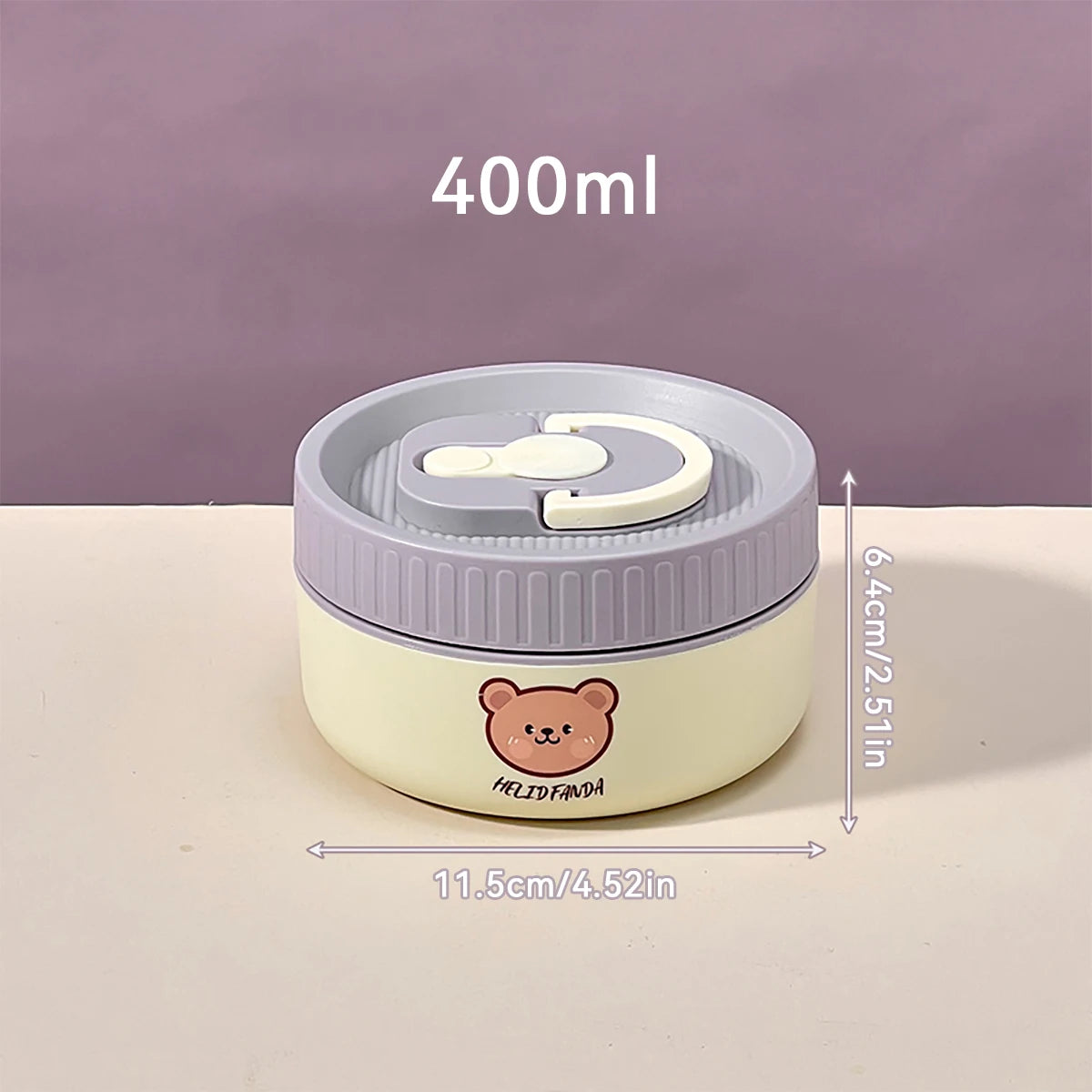 Large Capacity Stainless Steel Thermal Bento Box Cute Insulated Container
