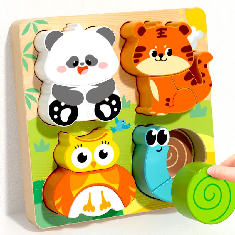 Shape Matching Toy - Montessori Wooden Toys for Children & Toddlers