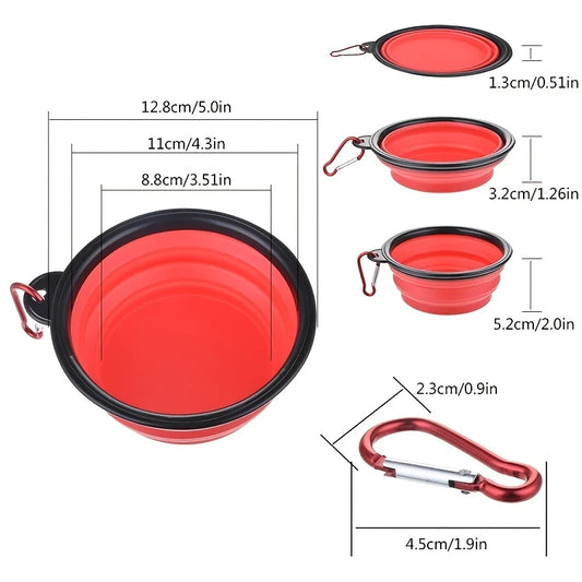 Silicone Collapsible Pet Travel Bowl Portable Dog