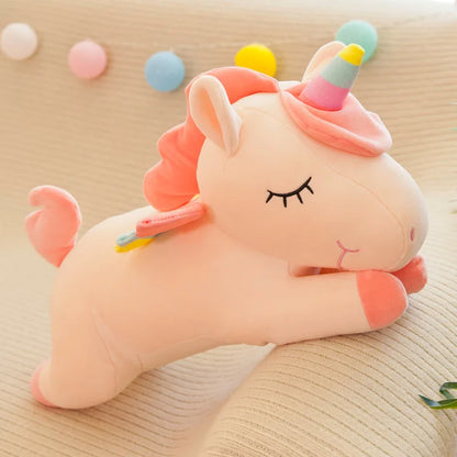 Rainbow Unicorn Plush Toy: Angel Pony Plush Doll Stuffed Cushion