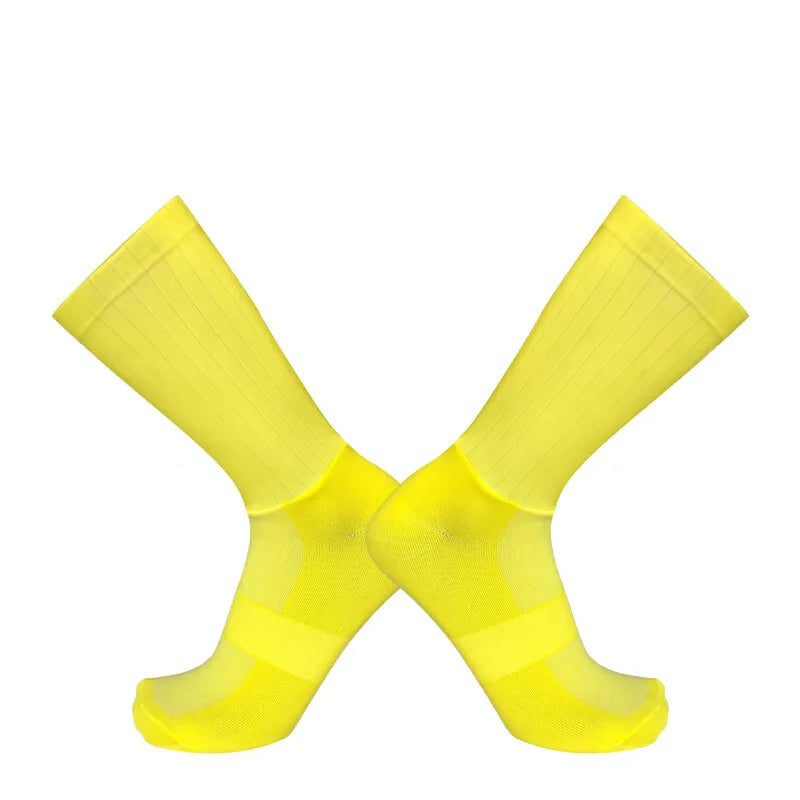 Aero Anti Slip Silicone Cycling Socks Men Bicycle Sport