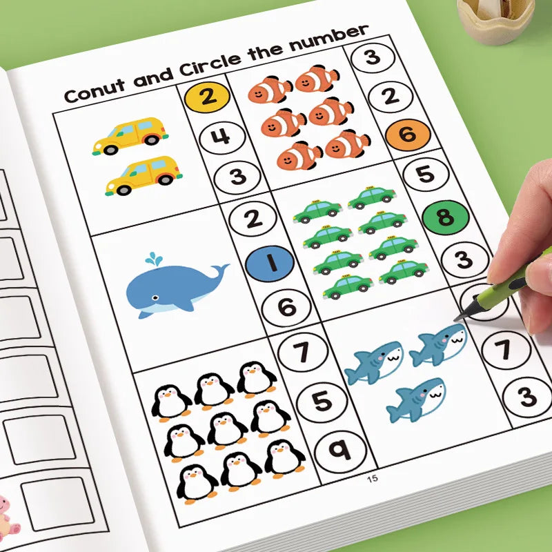Children Math Tracing Addition Subtraction Workbook Activity