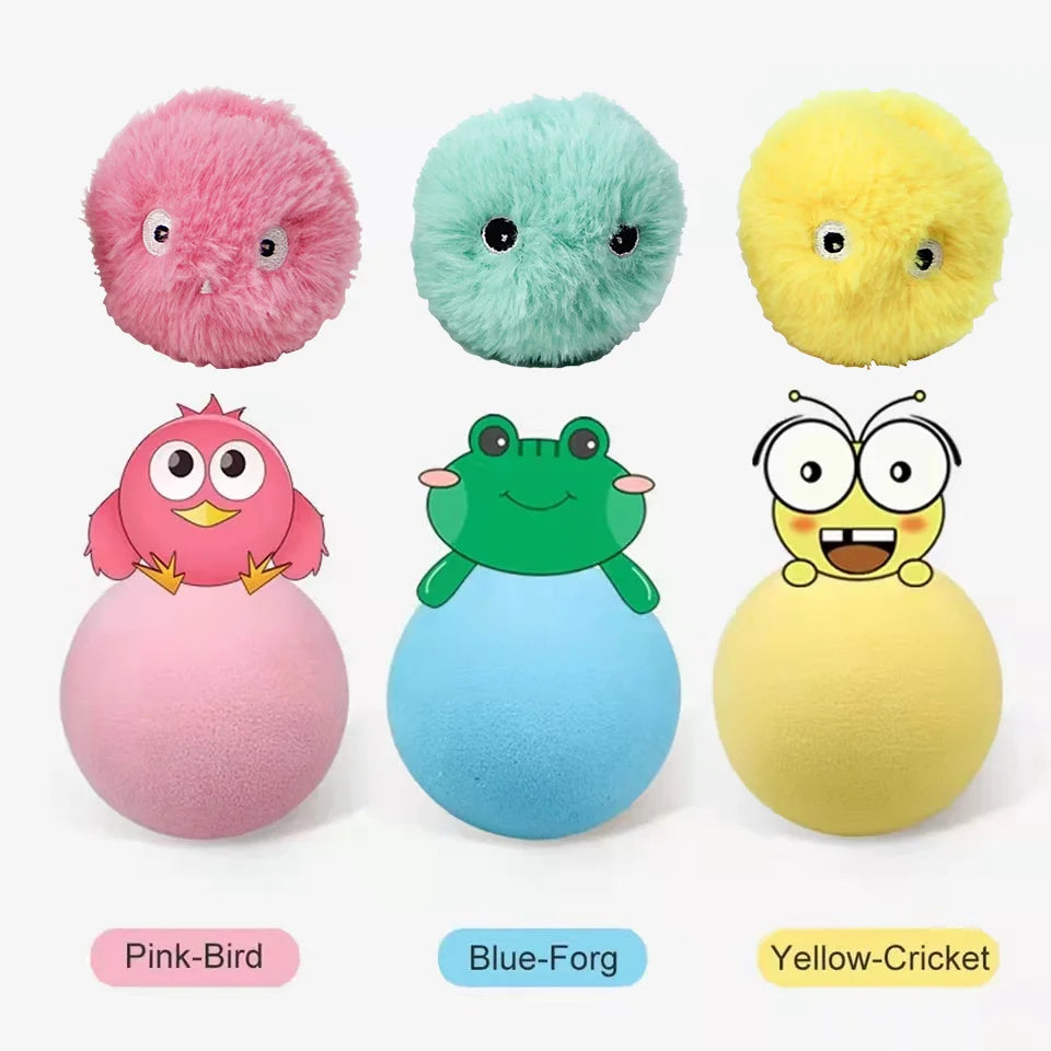 Smart Cat Toy Interactive Ball Touch Sounding Squeak