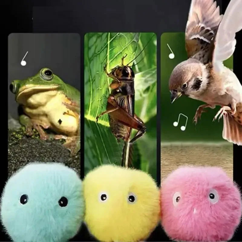Chirping Sound Cat Toy Ball Interactive Sounding Teaser