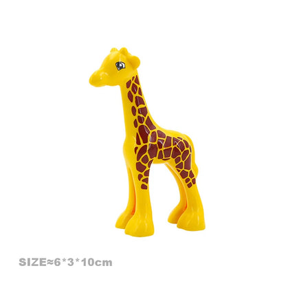 Big Size Building Blocks Cat Dog Pig Rabbit Model Accessories Compatible Bricks Farm Animals Set Assemble Education Toys For Kid